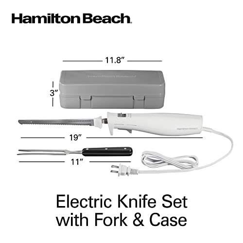 Hamilton Beach Electric Knife Set with Reciprocating Serrated Blades, Storage Case, Fork - For Carving Meats, Bread, Foam, More by Hamilton Beach - Image 8