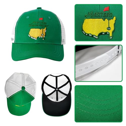 Asxxavv Boné de golfe Masters Tournament boné de beisebol ajustável verde boné casual caminhoneiro m