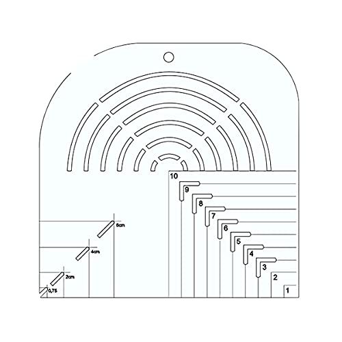 Régua Gabarito Curva Quadrado Caixa Leite Canto Mitrado 20cm