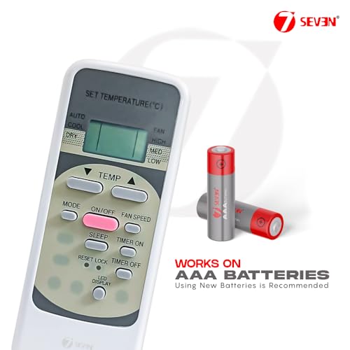 Image of 7SEVEN Compatible Air Conditioner remotes for Original Voltas AC Remote Control Suitable for 1 1.5 2 ton Split or Window ac - Match Exactly with Old Model 152 Remote for Better Performance