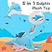 Tezituor Dolphin Stuffed Animal with 4 Babies, 20.5