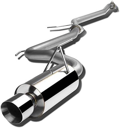4 inches Rolled Muffler Tip Catback Exhaust System Compatible with Honda Accord Coupe 2.4L I4 03-06
