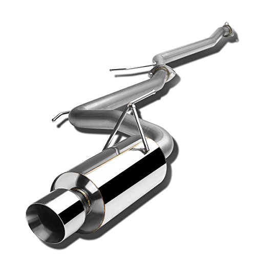 DNA MOTORING CBE-HA03L4-NRT Dual Muffler Catback Exhaust System [Compatible with 03-06 Honda Accord 2-Door 2.4L]