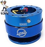 NRG Steering Wheel Quick Release Kit - Generation 2.0 - Blue with Blue Ring SRK-200BL