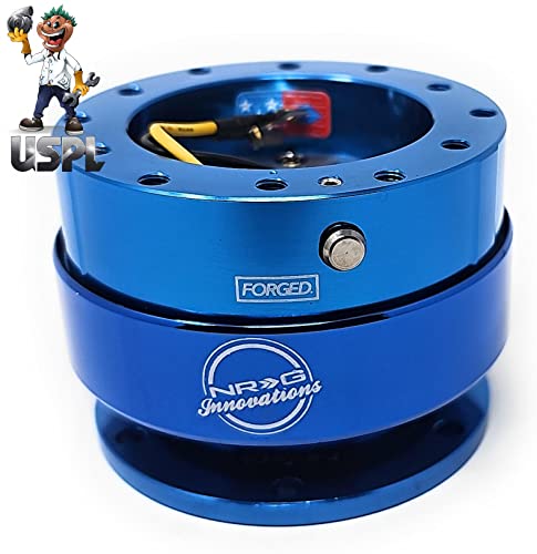 NRG Steering Wheel Quick Release Kit - Generation 2.0 - Blue with Blue Ring SRK-200BL