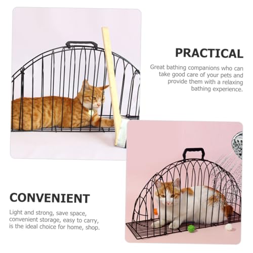 COHEALI Gaiola Para Gatos Suprimentos Para Chuveiro De Gatos Gaiola De Malha Para Banho De Gatos Gai