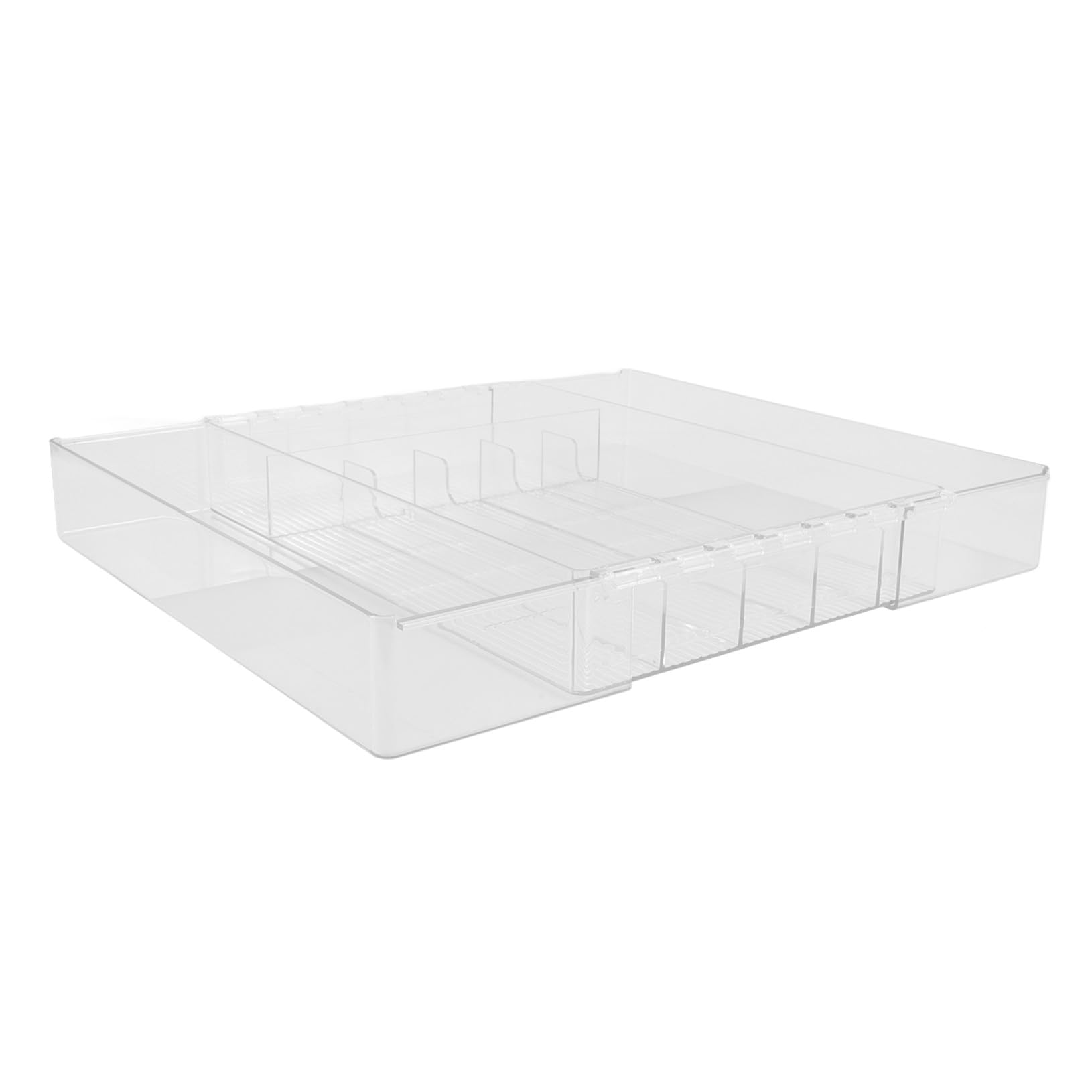 Organizador de Acrílico Expandible para Cajones de Cocina de Cubiertos Compartimentos Múltiples Adecuado para Organizar Utensilios para Cucharas y Palillos en Cocina o Dormitorio