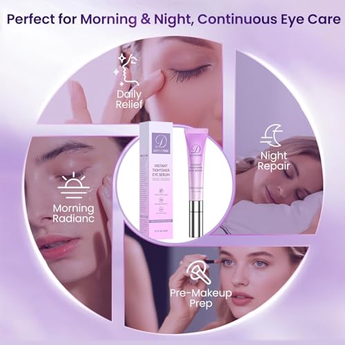 Doracome Caffeine & Retinol Under Eye Serum – Dermatologist-Tested, Fast Absorbing, Correction for Puffy Eye Bags Fine Lines Dark Circles Wrinkles While Providing Moisturizing Care 20ml