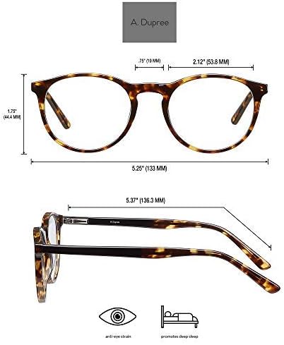 Blue Light Blocking Glasses, Men and Women Bluelight glasses Computer Gaming Eyewear for Anti Eye Strain Includes Case and Cleaning Cloth (Tortoise)