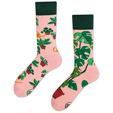 Many Mornings Plant Lover Mismatched Socks, Multi-Color, 39-42 Cover