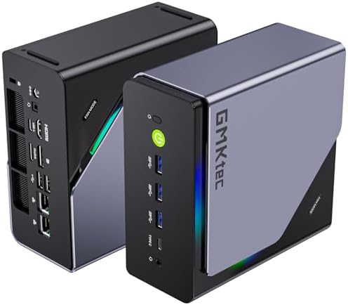 GMKtec Oyun Mini PC AMD Ryzen 7 H 255 (Yükseltilmiş 8745HS) 32GB RAM Çift NIC LAN 2.5Gbps Masaüstü Bilgisayarlar 4K Ekran, WiFi 6E, USB3.2, USB-C, BT 5.2, DP, HDMI NUCBOX K12 - Görsel 2