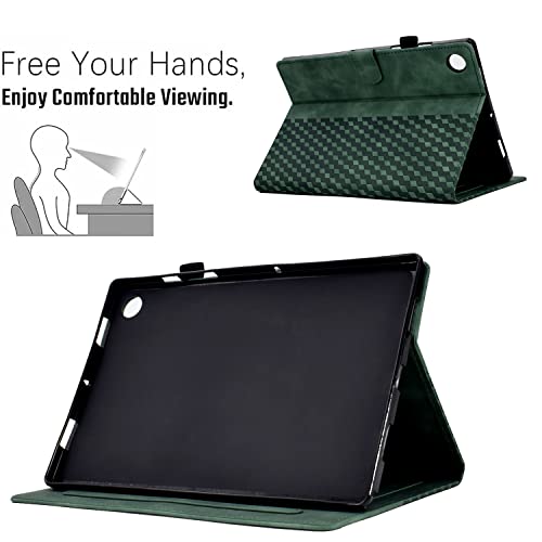 Longga Lenovo Tab M10 Plus 10.6" 3rd Gen 2022 Case, Pu Leather Embossed Pattern Stand Folio Tablet Cover with [Card Slot] [Pen Holder] [Auto Wake/Sleep] for Lenovo Tab M10 Plus 10.6" Case–Green by Longga - Image 5