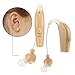 Digital Personal Sound Amplifiers Behind the Ear Hearing Aid Batteries, Receiver-in-Canal (RIC) BTE, Smart Noise Cancelling, 4 Modes w/Volume Control, Open-Fit, Tan (Pair)