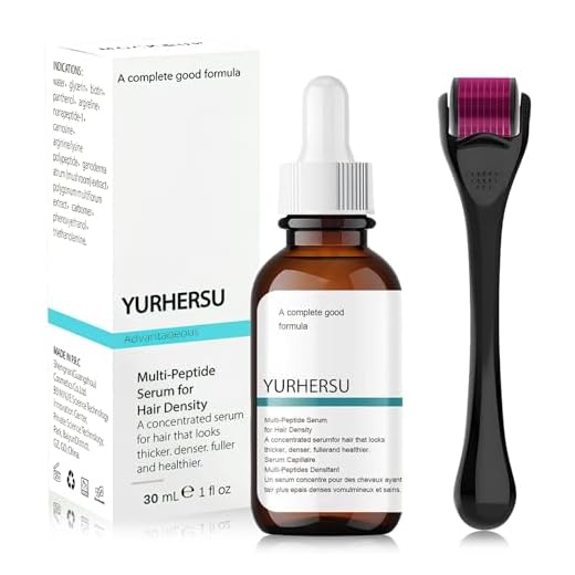 Suero multipéptido para la densidad capilar, suero para el crecimiento del cabello con rodillo de 0,25 mm, suero multipéptido, para el crecimiento del cabello, adecuado para el debilitamiento y la caí