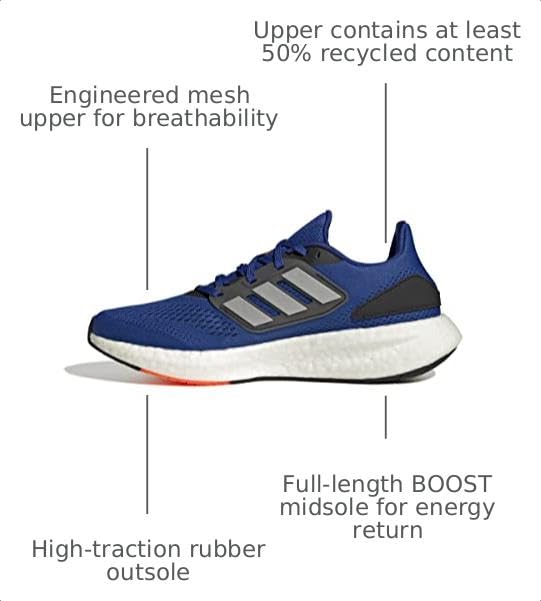 Image of Adidas Mens Pureboost 22 Running Shoes