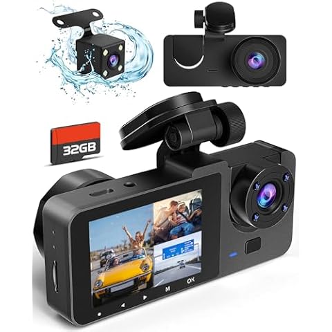 Dash Cam Front and Rear Inside, 4K Dash Camera for Cars,Car Camera with IR Night Vision, 24 Hours Recording,Loop Recording Cover