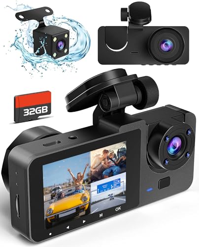 Lensuge 4K Full HD Triple Dash Cam