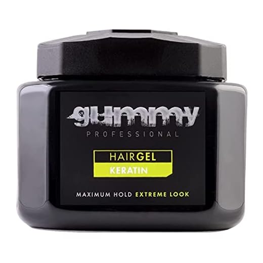 Gummy Hair Gel Maximum Hold Extreme Look Keratin 23.5 Ounce (700ml) (Pack of 3)