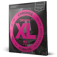 MELLOW TONE - XL Chromes are a flat wound electric bass string, which provide a mellower tone than round wound strings. SMOOTH, DARK TONES - Chromes stainless steel flattened ribbon wrap wire is precisely polished for unparalleled smoothness and a da...