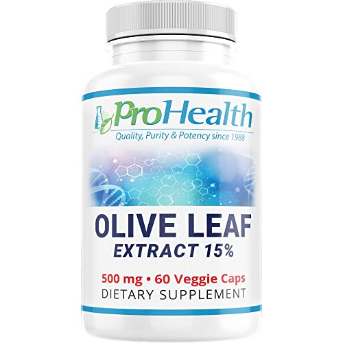 Prohealth Olive Leaf Extract (15% Oleuropein) (500 Mg, 60 Veggie Capsules) #TOP28