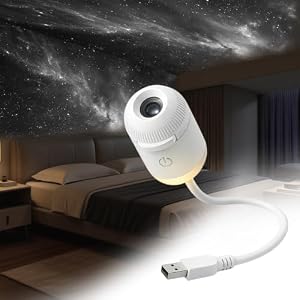 Vibbang 12-in-1 Galaxy Projector Night Light, 360° Adjustable Sternenhimmel Projektor Kinder Erwachsene, LED Projektor Sternenhimmel mit 12 Schiebbare Projektionsfolien, Geschenke für Freund Kind