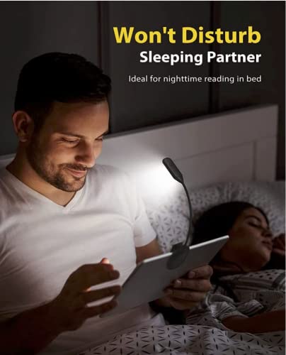 Book Light Rechargeable Clip On, 3 Brightness Levels × 3 Color Temperatures, Lightweight Reading Lights For Books In Bed, Up To 60 Hours Eye-Friendly Lighting For Bookworms & Kids, Black #TOP4