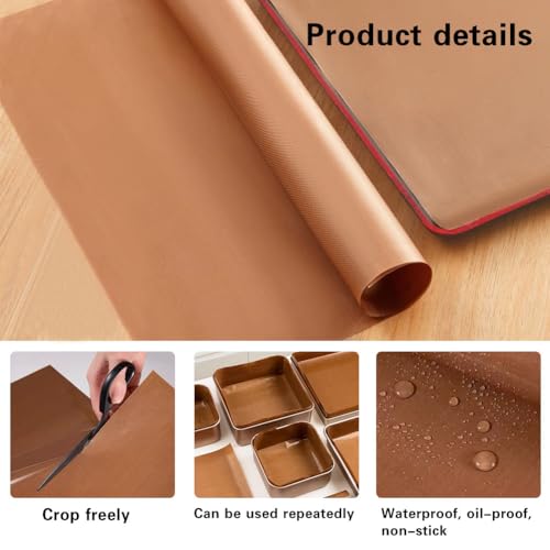 Vexorlian 6 Pack Heat-Resistant Non-Stick Baking Mats, 30x40cm Silicone Oven Liners for Baking, Roasting, and Grilling - Image 4