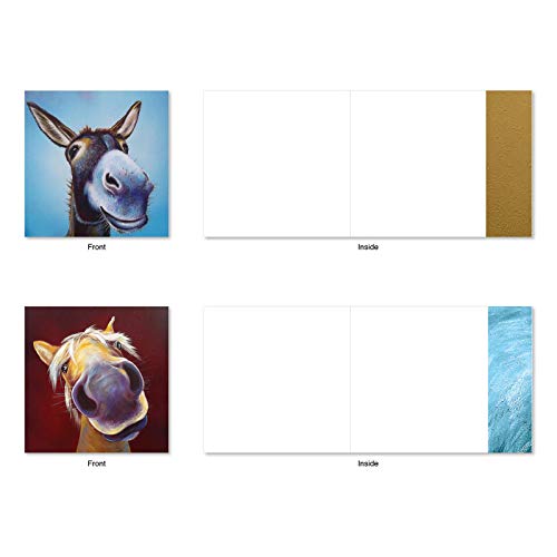 The Best Card Company - 10 Adorable Note Cards Blank (4 X 5.12 Inch) - Wildlife And Animal Cards, Assorted Boxed Kids Set - Animal Magnetism Amq6218Ocb-B1X10 #TOP3