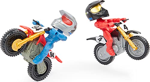 Supercross, Race and Wheelie Competition Set, Includes Ricky Carmichael and Ken Roczen Bikes and Deluxe Ramp, Kids Toys for Boys Aged 3 and Up - Thumbnail 4