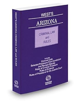 Paperback West's Arizona Criminal Law and Rules, 2016-2017 ed. Book