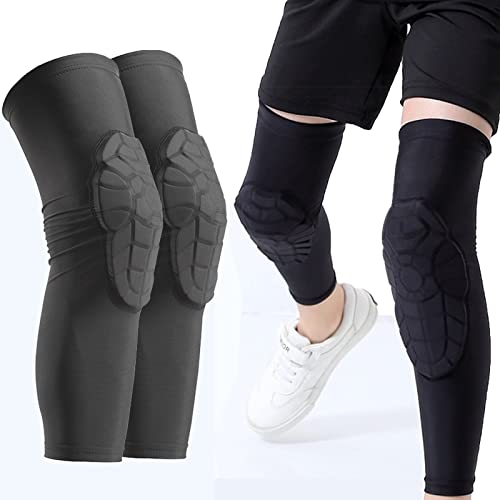 Knee Sleeves Pads for Kids,Youth Honeycomb Compression Knee Pad Elbow Pads,Sports Protective Gear for Basketball, Baseball, Football, Volleyball, Wrestling, Cycling, 1 Pair (YM)