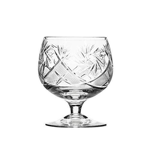 Russian Cut Crystal Cognac Snifters 300ml/10oz Hand Made Set of 6