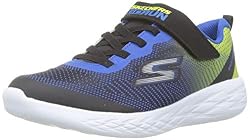 Skechers Go Run 600-Farrox-97867L, Scarpe da Ginnastica, Nero (Black Blue Lime Bblm), 31 EU