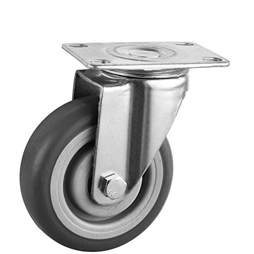 Ruedas de Servicio Pesado 5 Medianas Pulgadas sintético Vientián la Rueda Doble Eje de Caucho Gris Universal de la Carretilla (Dimensioni : 5 Inch)