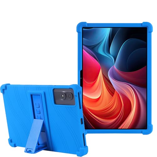 Junfire Coque en silicone pour Blackview Tab 90 WiFi/Hcjip Tablet A7/Laptok MJYA7L-BK 2025/OSCAL Pad 90 Tablet 11 pouces, étui résistant aux chocs avec support, bleu
