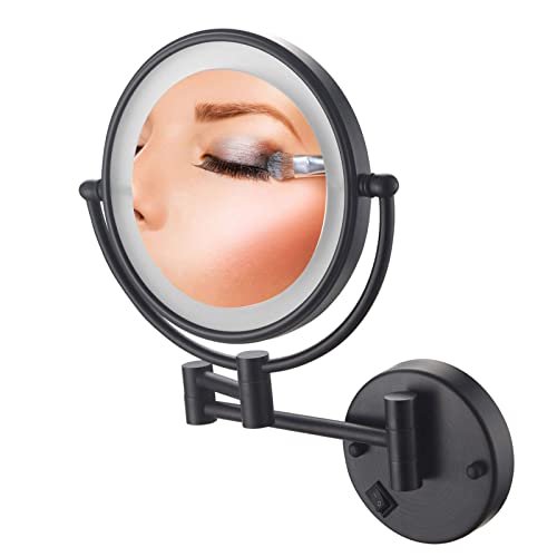 Miroir grossissant 7X mural avec bras extensible et éclairage - 2