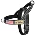 Forestpaw No Pull Dog Harness with Large Handle,Slip on Reflective Vest with Quick Release Buckle,Comfortable Flannel Lining for Medium Large Dogs Walking Training (Includes 3 Patches),Black M