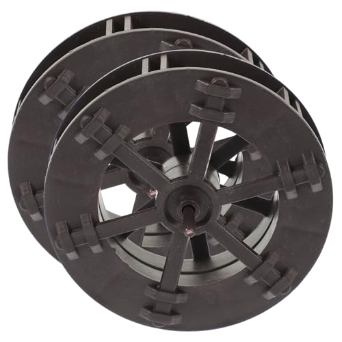 Ciieeo 2pcs Water Wheel Fountain Ornament for Aquarium Garden Feng Shui Waterfall Decor Calming Effect for Indoor and Outdoor Use
