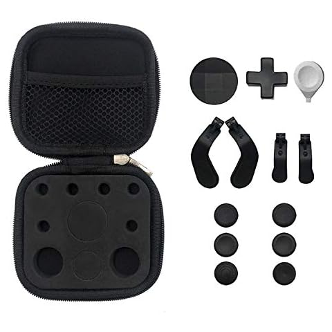 E-WOR 13 in 1 - Metal Mod 6 Swap Thumbsticks Joysticks, 4 Paddles & 2 Dpads with T8 Tool for Xbox One Elite Series 2 Controller (Black) Cover