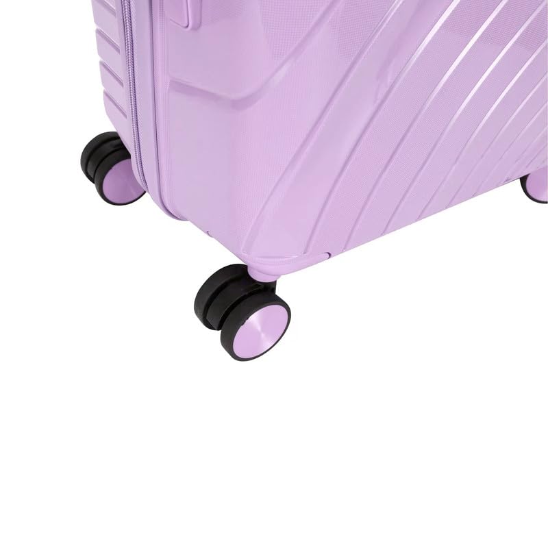 yotefe Carry On Luggage Set 3 Piece, PP Suitcase Sets with Spinner Wheels, Lightweight Travel Luggage Set with TSA Lock, Hard Case Suitcase Set with Duffel Bag Travel Bag for Men Women, Purple4