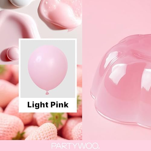 PartyWoo Light Pink Balloons 100 pcs Different Sizes of 36 18 12 10 5 Inch Pastel Baby Pale Pink Balloon Arch Kit Garland for Baby Shower Valentine's Day Princess Birthday Party Decorations Pink-Y48 - View 4