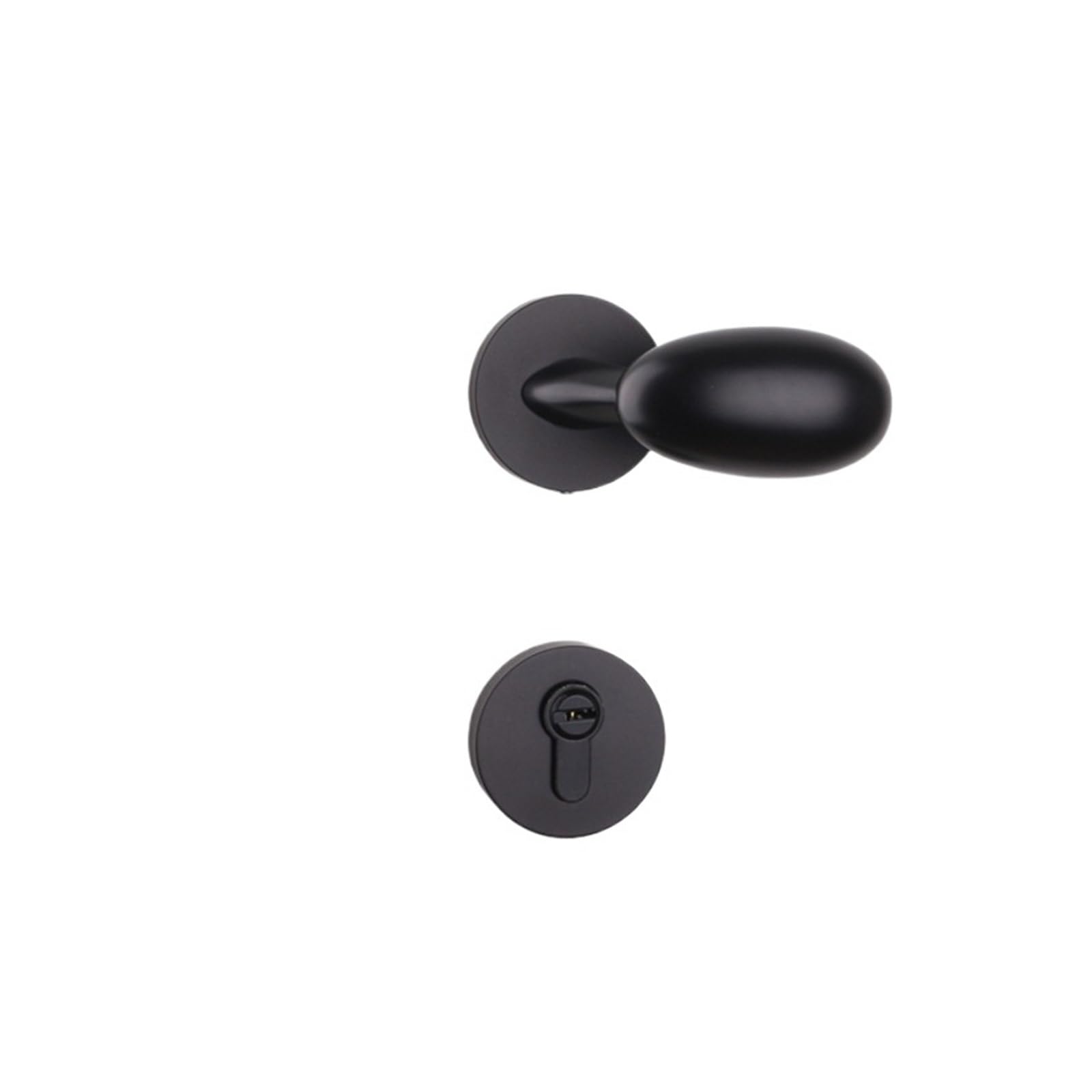 NYRXRYTCA American Door Lock Indoor Bedroom Door Lock Yellow Bronze Duck Goose Egg Handle Magnetic Silent Split Lock(H)