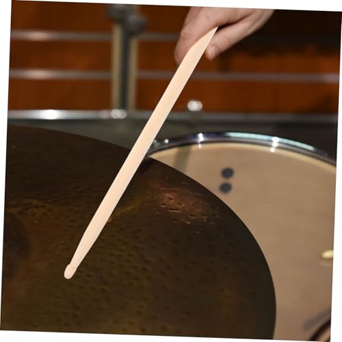 2 pares de baquetas de madera para principiantes, baquetas antideslizantes de nogal para banda de marcha miniatura 7