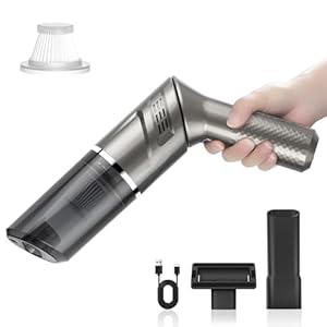 MZGO Cordless Handheld Vacuum Cleaner,Portable Car Vacuum Cleaner with 90° Adjustable Handle,120W / 12000Pa Rechargeable Mini Dust Buster for Cars,Carpets and Pet Hair