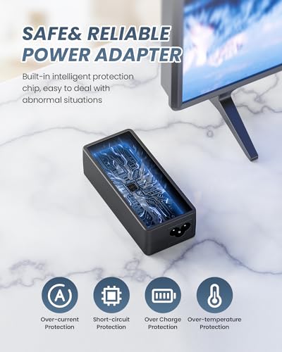 14V AC/DC Adapter Power Cord for Samsung Monitor S22F350FHR S22A330 S22F352 S24D300HL S27D390H S27D360H C24F390FHR C24RG50FQR C27R500FHR SF35 CR50 CRG5 CF39 Series SyncMaster Gaming Monitor Charger - Image 3