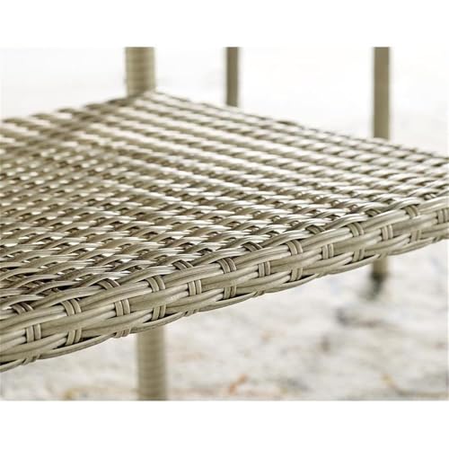 Alaterre Furniture "Windham All-Weather Wicker Outdoor 26"" H Cocktail Table with Glass Top", light gray by Alaterre Furniture - Image 7