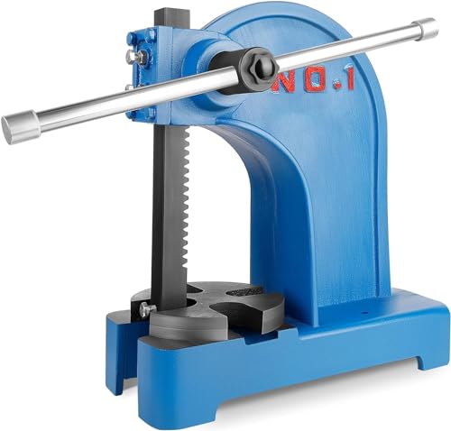 DEFNES 1 Ton Arbor Press,Heavy Duty Manual Arbor Press,Metal Punch Press Machine,for Stamping Forming Bending (1 Ton)