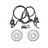 BUCKLOS Shimano MT200 MTB Hydraulic Disc Brakes Set with 160mm Rotors, Front Left 800mm Rear Right 1