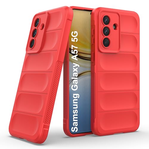 Image of Zapcase Back Case Cover for Samsung Galaxy A57 5G | Compatible for Samsung Galaxy A57 5G Back Cover | Liquid Silicon Magic Case with Camera Protection | Red