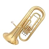 Bombardino Musicales Instrumento Bombardino De Tres/cuatro Válvulas Tono Bb Instrumentos Musicales Latón Actuación Profesional(Type 1)